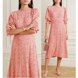 Faithful the Brand Jean Marie Midi Dress Ditsy Floral Women's Size 4 Cottagecore